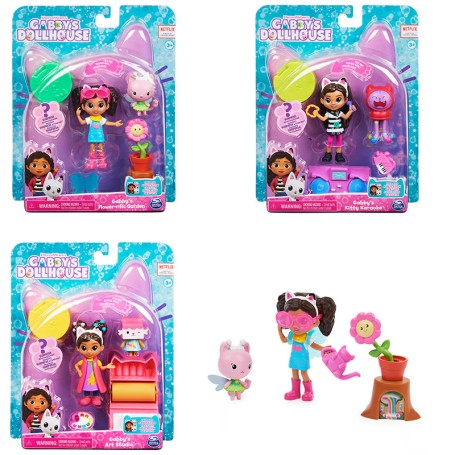 Gabby's Dollhouse Set Art Studio con 2 personaggi giocattolo, 2 accessori, scatola con sorpresa e mobile, giocattolo per bambini (6060476)
