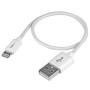StarTech.com Cavo connettore lightning a 8 pin Apple bianco da 30cm a USB per iPhone / iPod / iPad (USBLT30CMW)
