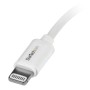 StarTech.com Cavo connettore lightning a 8 pin Apple bianco da 30cm a USB per iPhone / iPod / iPad (USBLT30CMW)