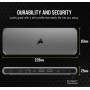 Corsair TBT100 Thunderbolt 3 40000 Mbit/s Nero, Argento (CU-9000006-EU)