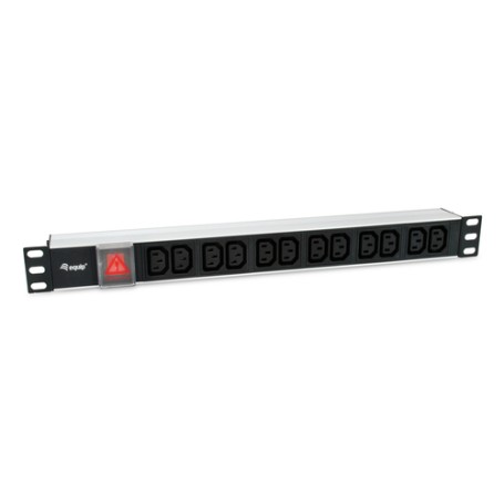 Equip 333318 unità di distribuzione dell'energia (PDU) 12 presa(e) AC 1U Nero, Argento