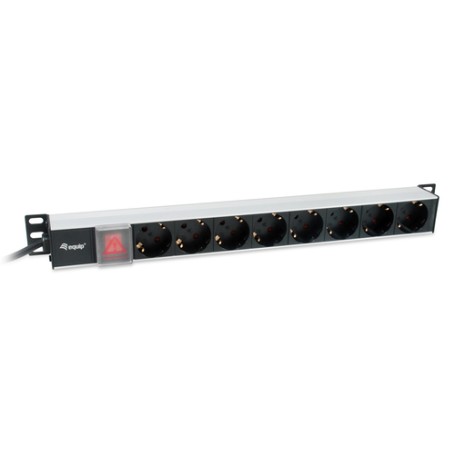 Equip 333308 unità di distribuzione dell'energia (PDU) 8 presa(e) AC 1U Nero, Argento