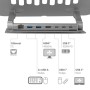 CLUB3D CSV-2554 supporto per laptop Grigio