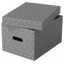 Esselte Aufbewahrungsbox Home M Mittel 3 Stueck Weiss Armadietto portaoggetti Rettangolare Cartoncino Grigio (628283)
