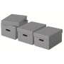 Esselte Aufbewahrungsbox Home M Mittel 3 Stueck Weiss Armadietto portaoggetti Rettangolare Cartoncino Grigio (628283)