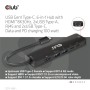 CLUB3D CSV-1596 hub di interfaccia USB 3.2 Gen 1 (3.1 Gen 1) Type-C 5000 Mbit/s Nero