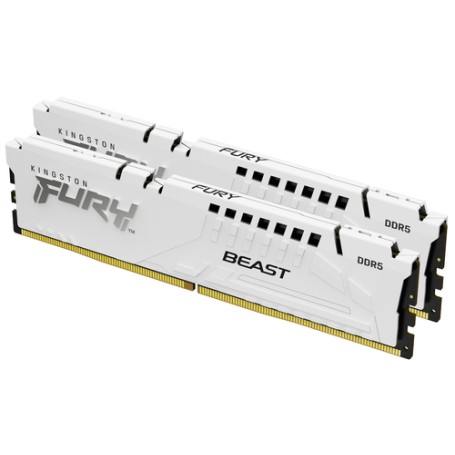 Kingston Technology FURY Beast 32GB 6800MT/s DDR5 CL34 DIMM (Kit of 2) White XMP (KF568C34BWK2-32)