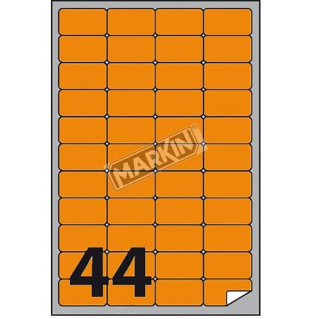 ETICHETTE A4 FLUO ARANCI047 5X25MM (X210A406F-AR)