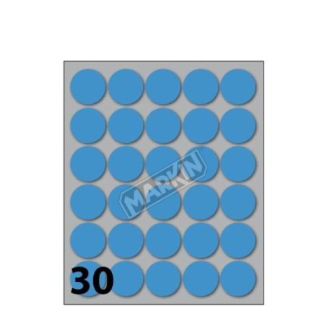 CONF10 BUSTE ETICHETTE 7 BLU DIAM22 (X11007BL)