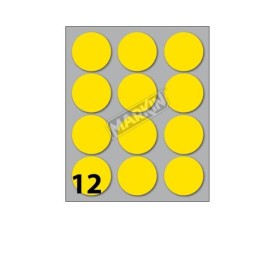 CONF10 BUSTE ETICH 9 GIALLE  DIAM34 (X11009GI)