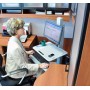 Ergotron WorkFit C-Mod, Single Display Sit-Stand Workstation 68,6 cm (27") Grigio (24-198-055)