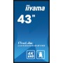 iiyama LH4354UHS-B1AG visualizzatore di messaggi Pannello piatto per segnaletica digitale 108 cm (42.5") LCD Wi-Fi 500 cd/m² 4K