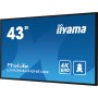 iiyama LH4354UHS-B1AG visualizzatore di messaggi Pannello piatto per segnaletica digitale 108 cm (42.5") LCD Wi-Fi 500 cd/m² 4K