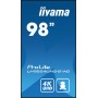 iiyama LH9854UHS-B1AG visualizzatore di messaggi Pannello piatto per segnaletica digitale 2,48 m (97.5") LCD Wi-Fi 500 cd/m² 4K