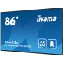 iiyama LH8664UHS-B1AG visualizzatore di messaggi Pannello A digitale 2,18 m (86") LED Wi-Fi 500 cd/m² 4K Ultra HD Nero Processo