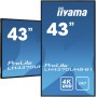 iiyama LH4370UHB-B1 visualizzatore di messaggi Pannello piatto per segnaletica digitale 108 cm (42.5") VA 4K Ultr (LH4370UHB-B1)