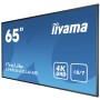 iiyama LH6542UHS-B3 visualizzatore di messaggi Pannello piatto per segnaletica digitale 163,8 cm (64.5") IPS 4K U (LH6542UHS-B3)
