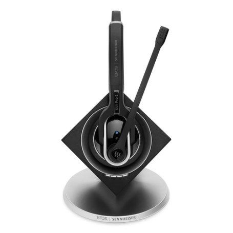 EPOS | SENNHEISER IMPACT DW Pro 1 PHONE - EU Auricolare Wireless A Padiglione Ufficio Nero, Argento (504434)