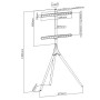 Techly ICA-TR18SAM Supporto TV a parete 165,1 cm (65") Nero, Noce (ICA-TR18SAM)