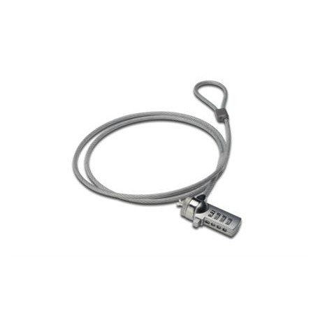 Ednet 64134 cavo di sicurezza Grigio, Argento 1,5 m (MGE64134)