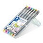 Staedtler Pigment Liner penna tecnica Extra sottile Marrone, Grigio, Azzurro, Verde chiaro, Magenta, Giallo 6 pz (30803-S2SB6)