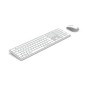 Hama WKM-550 tastiera Mouse incluso Casa/ufficio RF senza fili + Bluetooth QWERTZ Tedesco Grigio, Bianco (00173066)
