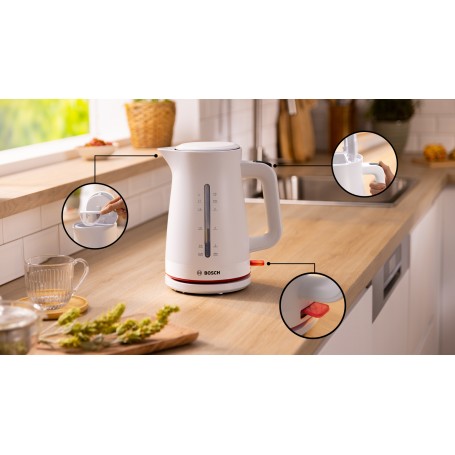 Bosch TWK3M121 bollitore elettrico 1,7 L 2400 W Bianco