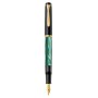 Pelikan 994095 penna stilografica Sistema di riempimento integrato Nero, Oro, Verde, Color marmo 1 pz (994095)