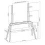 TV STAND ELEGANT 75BW NOCE/NERO (23242)