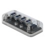 DeLOCK 64087 hub di interfaccia USB 3.2 Gen 1 (3.1 Gen 1) Micro-B 5000 Mbit/s Trasparente (64087)