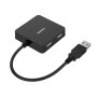 Hama 00300081 hub di interfaccia USB 2.0 Type-A 480 Mbit/s Nero