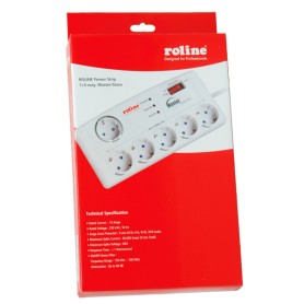 ROLINE Power Strip, 1+5-way, Master/Slave prolunghe e multiple 6 presa(e) AC Interno Bianco (RO19.07.1610)