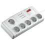 ROLINE Power Strip, 1+5-way, Master/Slave prolunghe e multiple 6 presa(e) AC Interno Bianco (RO19.07.1610)