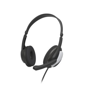 Hama HS-P100 V2 Auricolare Cablato A Padiglione Ufficio Nero, Argento (00139931)