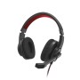 Hama HS-USB400 V2 Auricolare Cablato A Padiglione Ufficio USB tipo A Nero, Rosso (00139937)