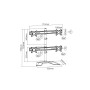 Sopar 23281 supporto da tavolo per Tv a schermo piatto 58,4 cm (23") Libera installazione Nero, Argento (8MN23281)