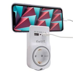Ewent EW1225 Caricabatterie per dispositivi mobili Universale Bianco AC Interno (CEEW1225)