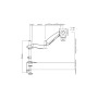 Sopar 23260 Supporti a parete per TV 68,6 cm (27") Scrivania Nero, Argento (8MN23260)