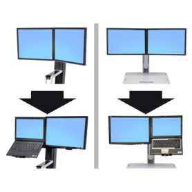 Ergotron WorkFit Convert-to-LCD & Laptop Kit from Dual Displays 50,8 cm (20") Scrivania (97-617)
