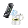 4smarts 541535 Caricabatterie per dispositivi mobili Auricolare, Smartphone, Orologio intelligente Bianco USB Carica wireless In