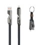 4smarts 541456 cavo USB 1,5 m USB A/USB C USB C/Lightning Grafite