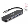 DeLOCK 64171 hub di interfaccia USB 3.2 Gen 1 (3.1 Gen 1) Type-C 5000 Mbit/s Grigio (64171)