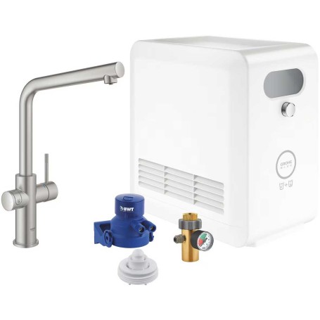 Grohe Blue Professional Duo 31347DC3 - Bocca a L, con bocca fissa, Supersteel