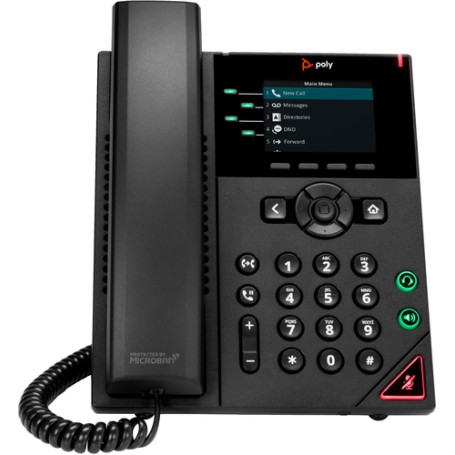 POLY Telefono IP VVX 250 a 4 linee abilitato per PoE GSA/TAA (G2200-48820-225)