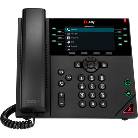 POLY Telefono IP VVX 450 a 12 linee abilitato per PoE GSA/TAA (G2200-48840-225)