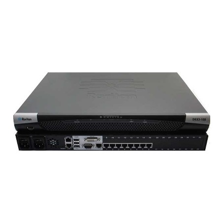 Raritan Dominion KX III switch per keyboard-video-mouse (kvm) Montaggio rack Nero (DKX3-108)