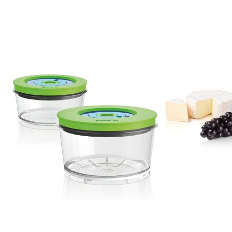Bosch MMZV0SB2 recipiente per cibo Rotondo Scatola Verde, Trasparente 2 pz
