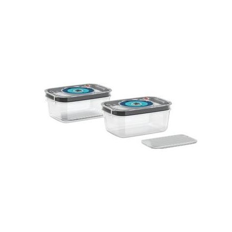 Bosch MSZV0FC2 recipiente per cibo Rettangolare Scatola Nero, Blu, Trasparente 2 pz