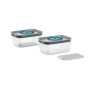 Bosch MSZV0FC2 recipiente per cibo Rettangolare Scatola Nero, Blu, Trasparente 2 pz