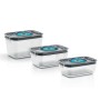 Bosch MSZV0FC3 recipiente per cibo Rettangolare Set 1,7 L Grigio, Trasparente 3 pz